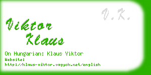 viktor klaus business card